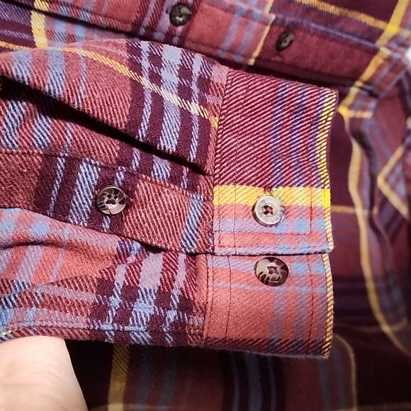 Duluth Trading Folklore Flannel Button Up Shirt Womens XXL Purple Free Swing - Picture 6 of 6